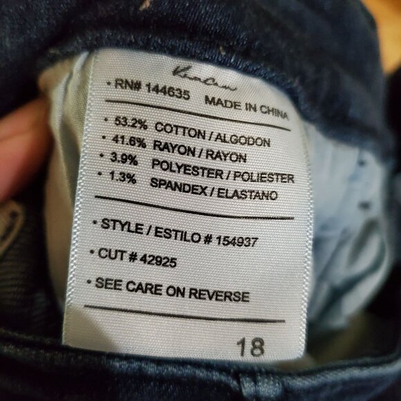 KanCan Jeans Womens 18 Blue Skinny Stretch Cotton Blend Denim - Picture 3 of 10